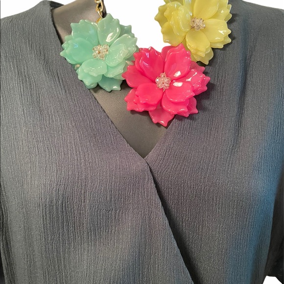 SALE Long Dress With Ruffle Sleeves - Picture 4 of 6